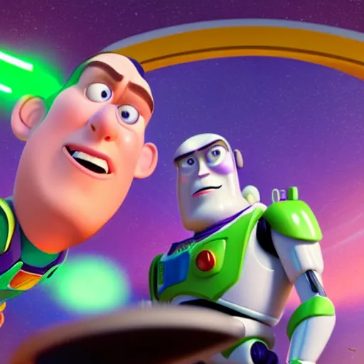 Image similar to jonah hill as buzz lightyear as seen in star wars, 8k resolution, full HD, cinematic lighting, award winning, anatomically correct