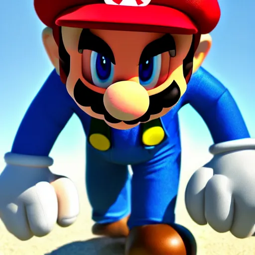 Image similar to super mario as gigachad, highly detailed, extremely high quality, hd, 4 k, 8 k, canon 3 0 0 mm, professional photographer, 4 0 mp, lifelike, top - rated, award winning, realistic, detailed lighting, detailed shadows, sharp, no blur, edited, corrected, trending