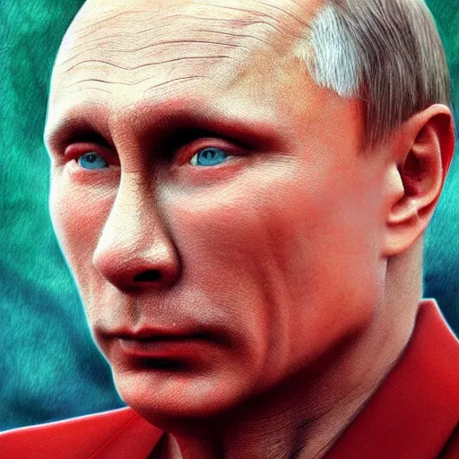 Image similar to vladimir putin became crazy brutal lovecraftian degraded abomination, photo - realistic, color image, 2 k, highly detailed, horror