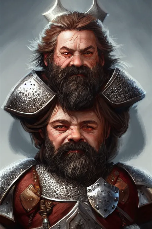 Dwarf Knight Portrait, Highly Detailed, D & D, | Stable Diffusion