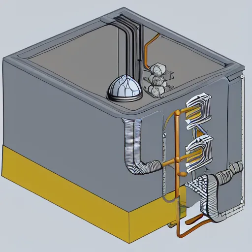 Prompt: Diagram of a Molten Salt Reactor