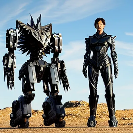 Image similar to cinematic still in westworld and pacific rim movie and real steel movie, one slim full body ornate intricate humanoid mega mech by fujioka kenki and by mamoru nagano