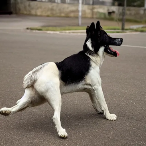 Image similar to samoed dog that looks like spider