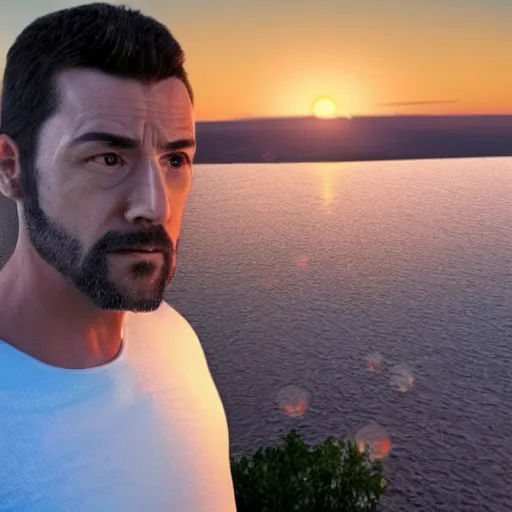 Prompt: A realistic photo of Mark Grayson from Invincible, hyper-realistic, 8K HDR, sunset.