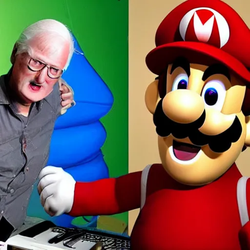 Prompt: charles martinet voicing mario