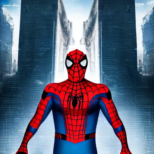 Prompt: spider - man played by the rock, movie poster style