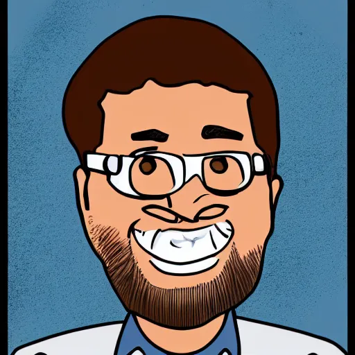 Prompt: a cartoon depiction of adam saldler, cartoon style,