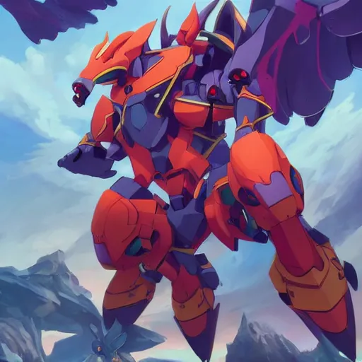 Image similar to gallantmon. digimon. royal knights. mega evolution., behance hd by jesper ejsing, by rhads, makoto shinkai and lois van baarle, ilya kuvshinov, rossdraws global illumination