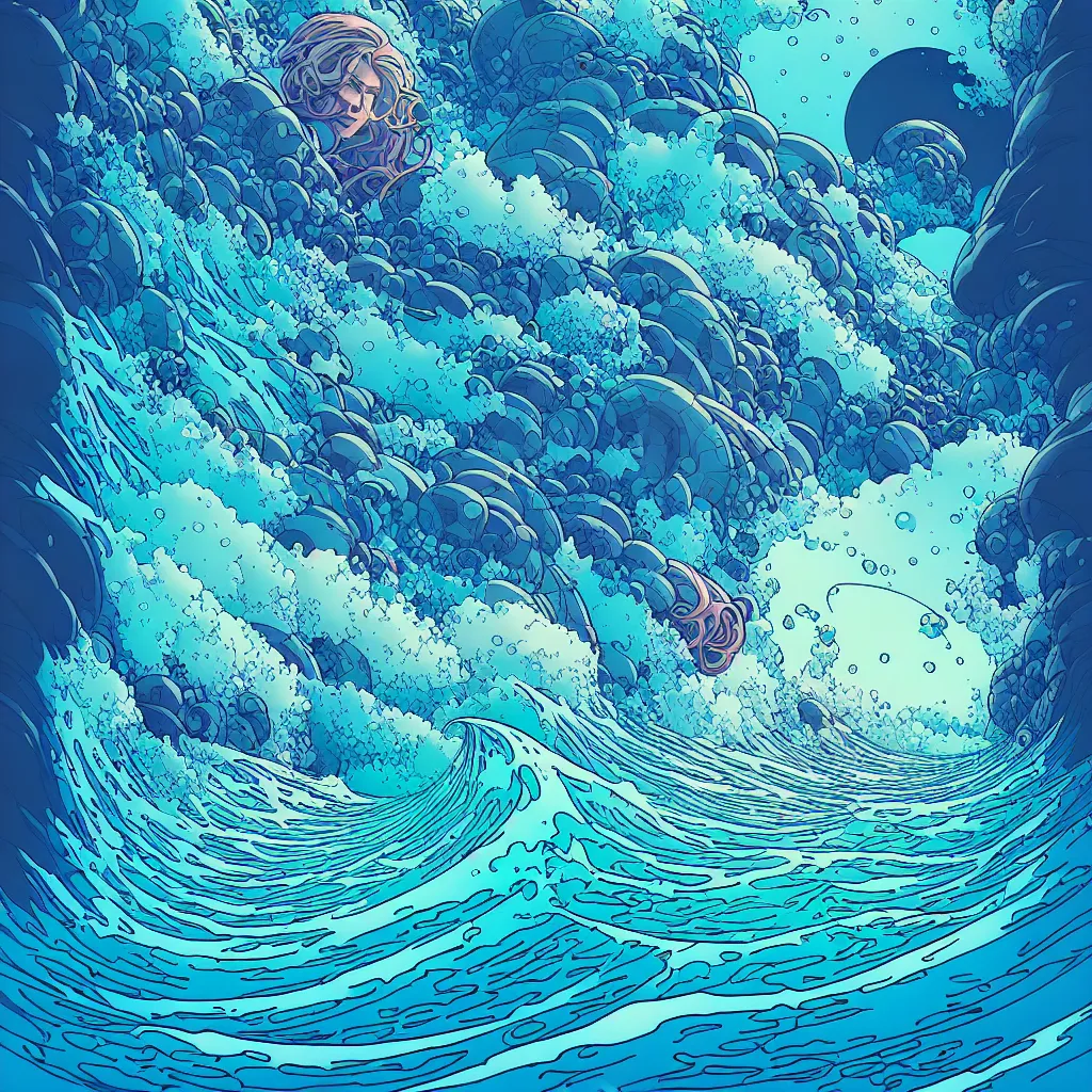 Prompt: ocean swells by josan gonzalez