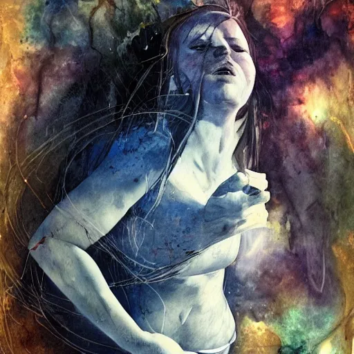 Image similar to the energy of dreams, 8 k resolution, beautiful, dark ambient, neoplasticism art, marvel comics dslr hdr, art by artemisia gentileschi, water color, artstation, concept art, smooth, sharp focus, illustration