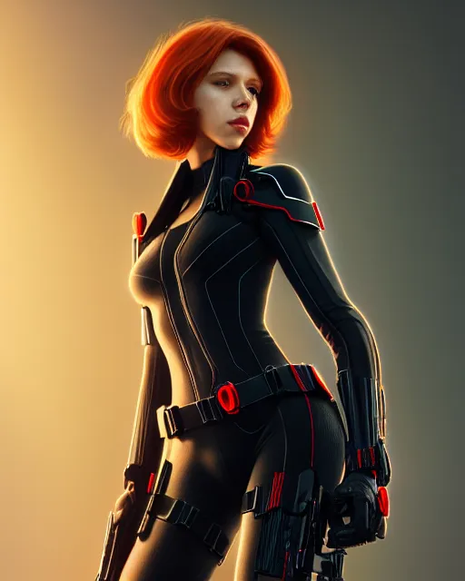 Image similar to Cathy Heaven as black widow, au naturel, hyper detailed, digital art, trending in artstation, cinematic lighting, studio quality, smooth render, unreal engine 5 rendered, octane rendered, art style by klimt and nixeu and ian sprigger and wlop and krenz cushart