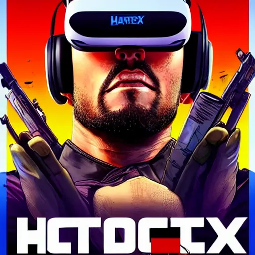 Prompt: cinematic poster art of wrestlers wearing vr headsets, gta cover, apex legends, tap out, halo, fortnite, ufc, digital illustration by basil gogos