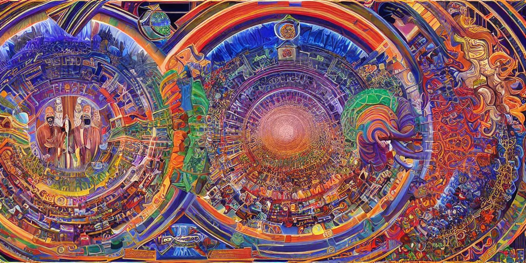 Prompt: memory palace, masterpiece composition, 8 k resolution, ultra fine illustration, art by alex grey and tokio aoyama, highly detailed,