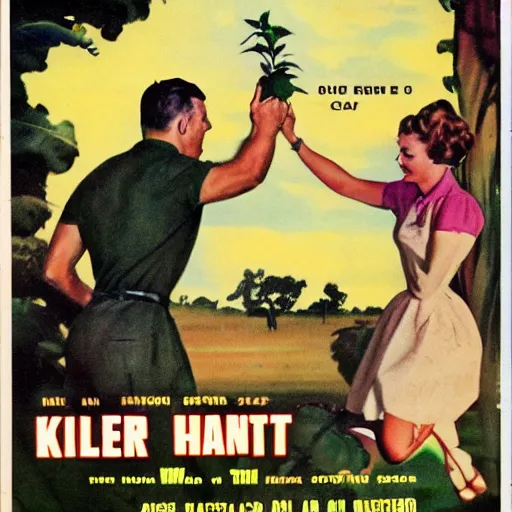 Prompt: 1 9 5 0 s killer plant movie poster