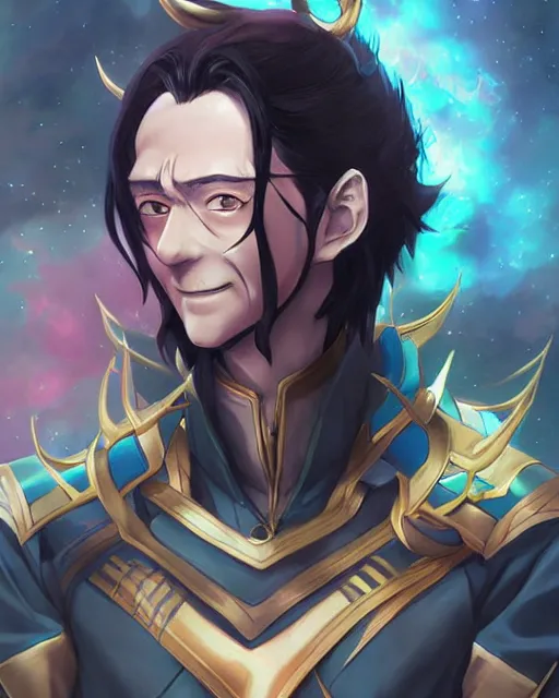 Prompt: anime portrait of Loki as an anime man by Stanley Artgerm Lau, WLOP, Rossdraws, James Jean, Andrei Riabovitchev, Marc Simonetti, and Sakimichan, trending on artstation