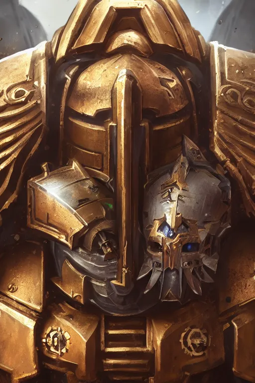 Image similar to armor portrait heros warhammer 4 0 k horus heresy fanart - the primarchs emperor by johannes helgeson animated with vfx concept artist & illustrator global illumination ray tracing hdr fanart arstation zbrush central hardmesh 8 k octane renderer comics stylized