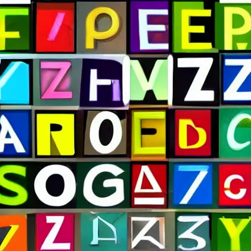 Prompt: the alphabet from A to Z
