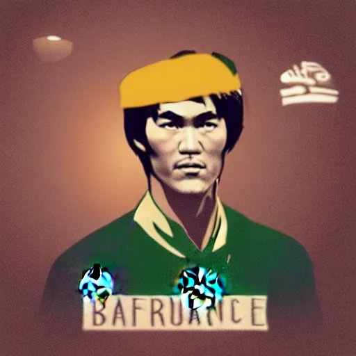 Image similar to bruce lee as a barista working in starbucks digital art