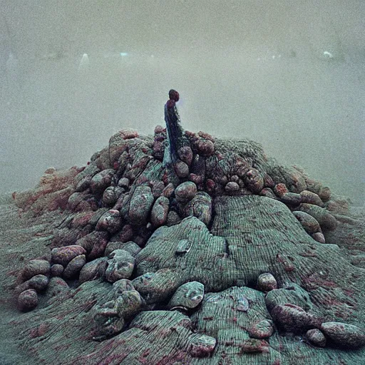 Prompt: minerals, photo by Beksinski