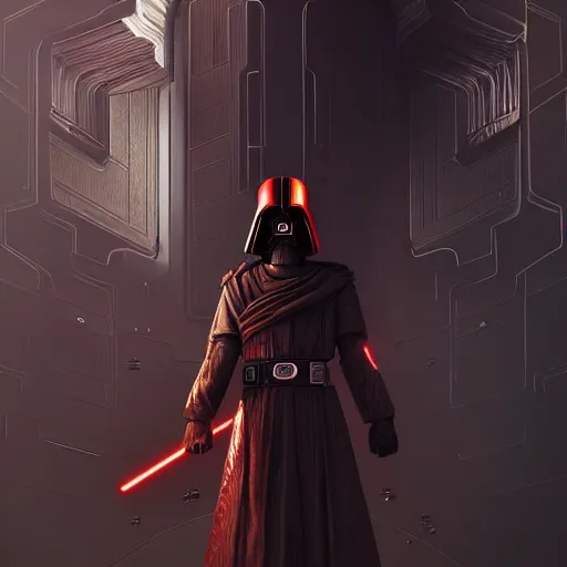 Image similar to darth revan, intricate artwork by tooth wu and wlop and beeple. octane render, trending on artstation, greg rutkowski very coherent symmetrical artwork. cinematic, hyper realism, high detail, octane render