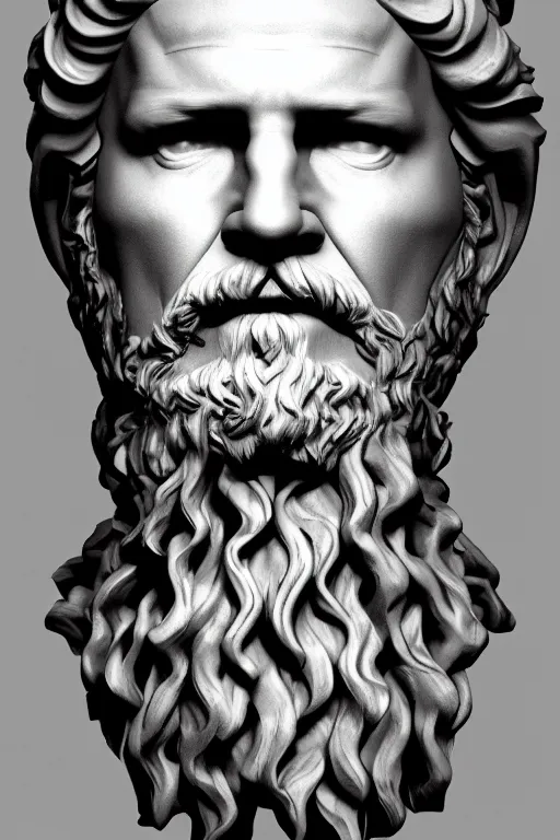 Image similar to Illustration of Jeff Bridges as a Roman Emperor wearing a Laurel wreath, Artstation, hq 8k cinematic