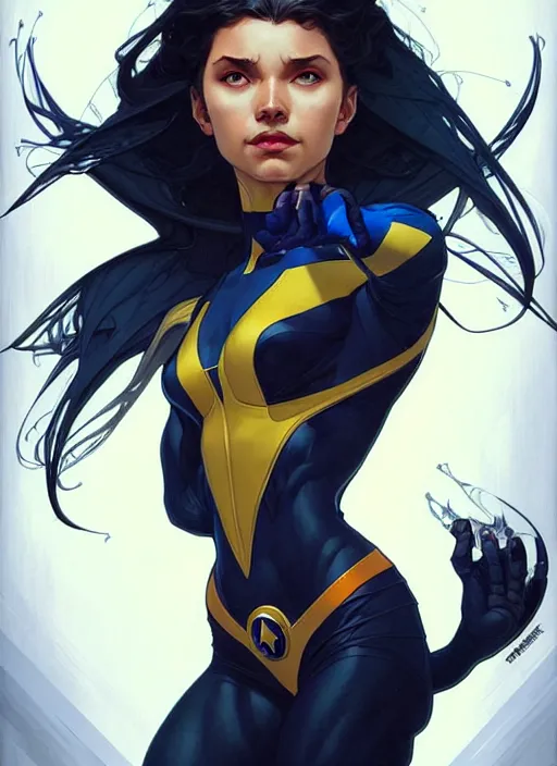 Prompt: portrait of xmen wolwerine, intricate, elegant, highly detailed, my rendition, digital painting, artstation, concept art, smooth, sharp focus, illustration, art by artgerm and greg rutkowski and alphonse mucha and uang guangjian and gil elvgren and sachin teng, symmetry!!