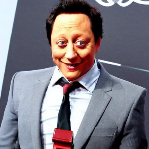 Image similar to rob schneider transformed into a stapler