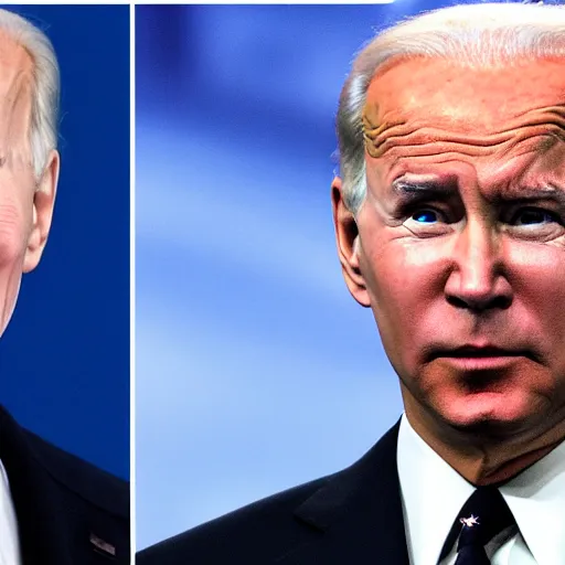 Prompt: vladmir putin and joe biden are the same person,