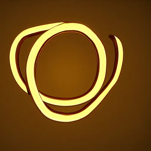 Image similar to glowing golden infinity symbol unreal engine