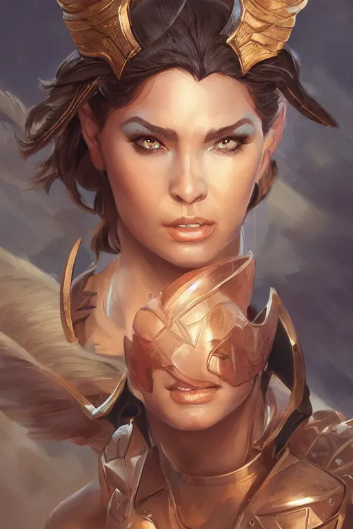 Image similar to amazon valkyrie athena, d & d, fantasy, portrait, highly detailed, headshot, digital painting, trending on artstation, concept art, sharp focus, illustration, art by artgerm and greg rutkowski and magali villeneuve