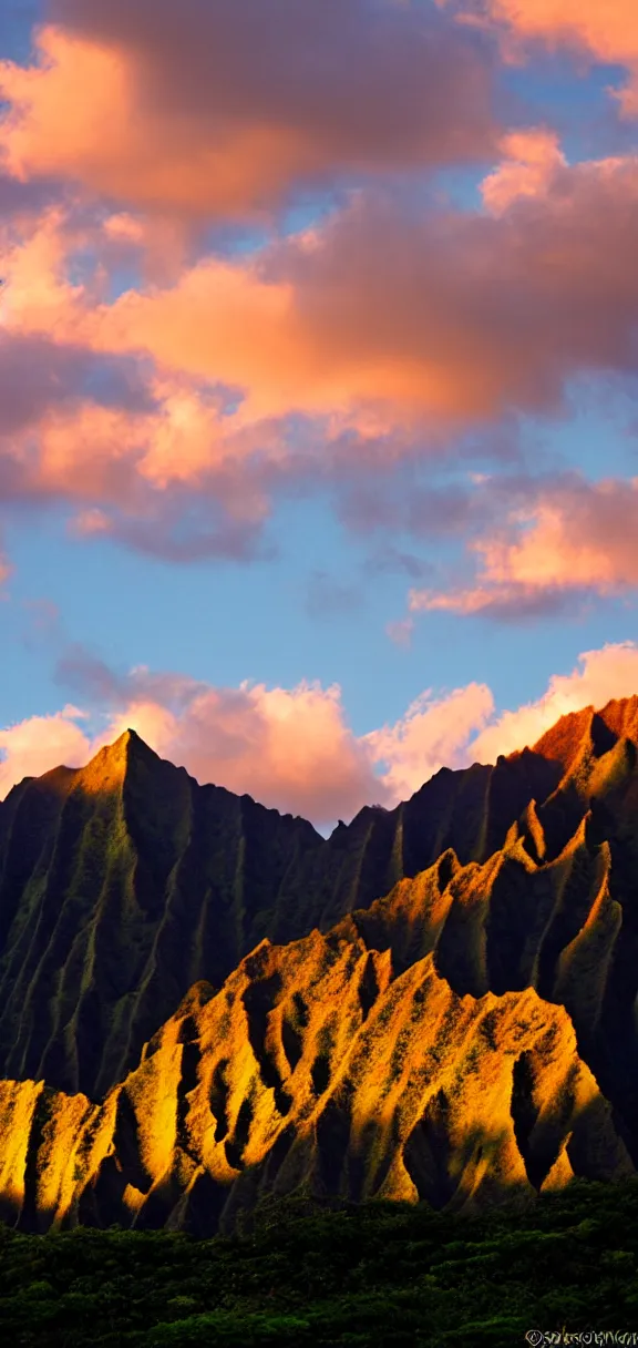 Image similar to koolau range at sunset