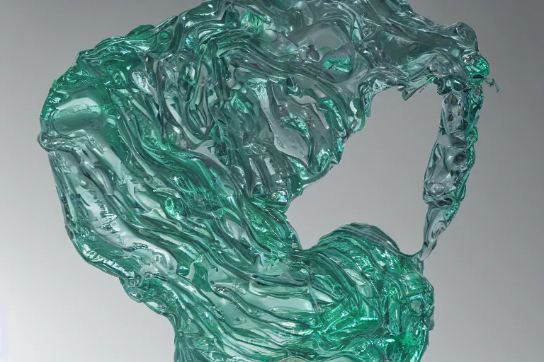 Image similar to Painful pleasures by Lynda Benglis, stunning, liquid physics, high transparency, octane render, 4k, 8k