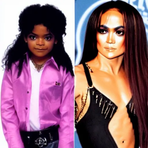 Image similar to the child of michael jackson and jennifer lopez