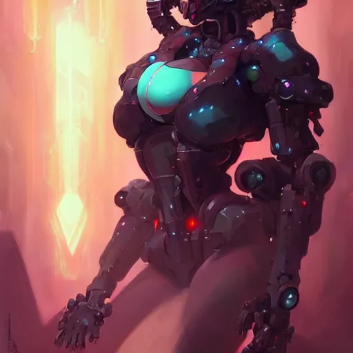 Image similar to a portrait of a beautiful mecha demonic duchess of hell, cyberpunk concept art by pete mohrbacher and wlop and artgerm and josan gonzales, digital art