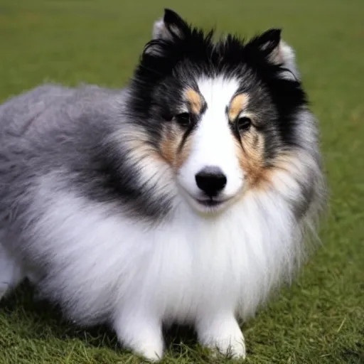 Prompt: a shetland sheepdog as a stuffed toy