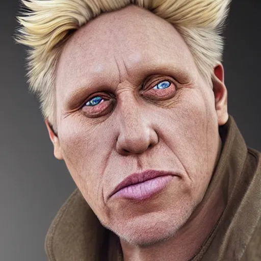 Prompt: hyperrealistic mixed media image of gary busey, stunning 3 d render inspired art by xiang duan and thomas eakes and greg rutkowski, perfect facial symmetry, hyper realistic texture, realistic, highly detailed attributes and atmosphere, dim volumetric cinematic lighting, 8 k octane detailed render, post - processing, masterpiece,
