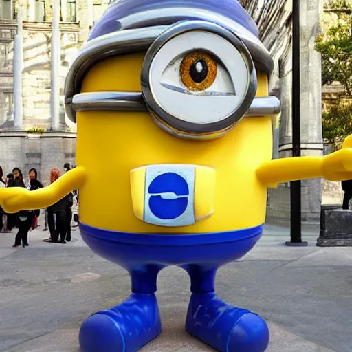 Prompt: jeff koons sculpture of a minion