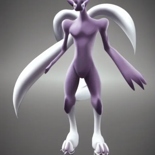 Image similar to realistic MewTwo