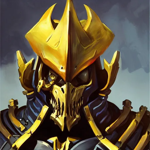 Image similar to greg manchess portrait painting of armored ainz ooal gown as overwatch character, medium shot, asymmetrical, profile picture, organic painting, sunny day, matte painting, bold shapes, hard edges, street art, trending on artstation, by huang guangjian and gil elvgren and sachin teng