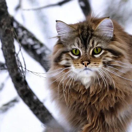 Image similar to siberian cat hunting bird