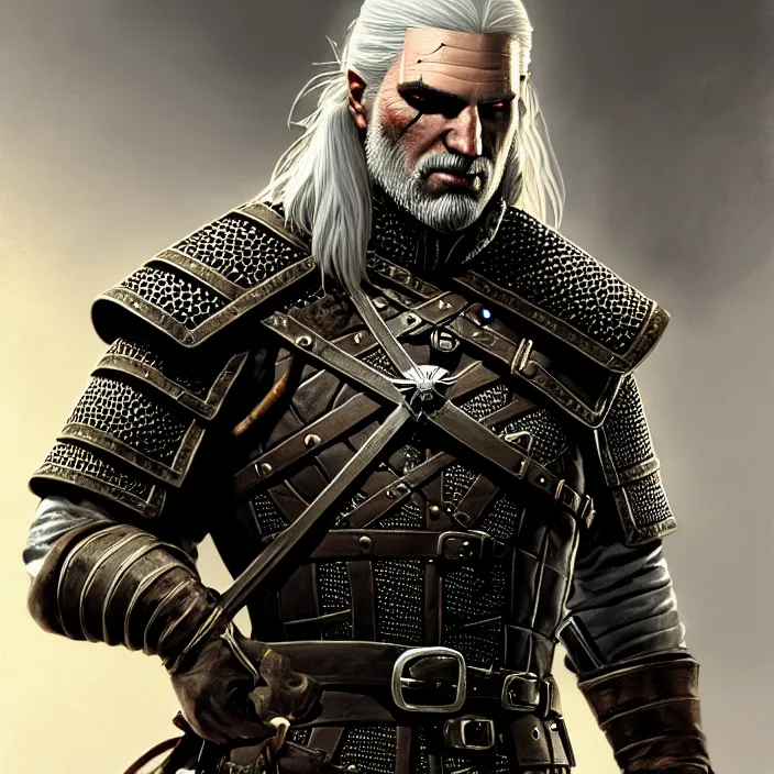 geralt of rivia after a hunt with a silver sword | Stable Diffusion ...