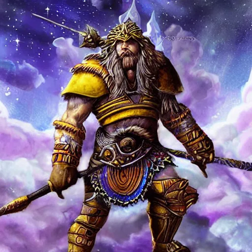 Image similar to barbarian old cosmic king