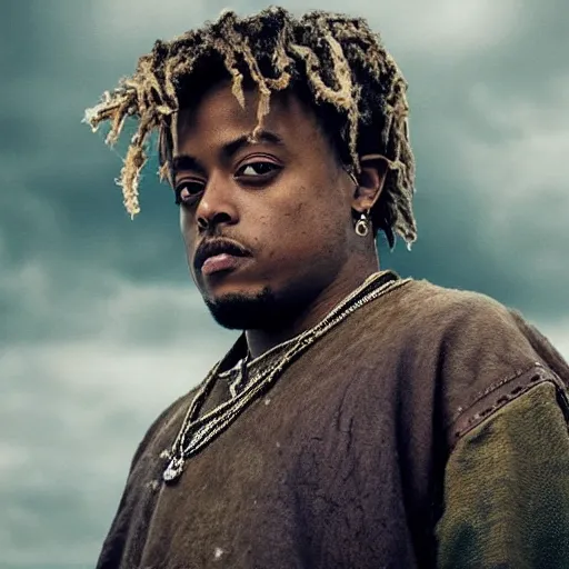 Image similar to juice wrld in Vikings very detailed 4k quality super realistic