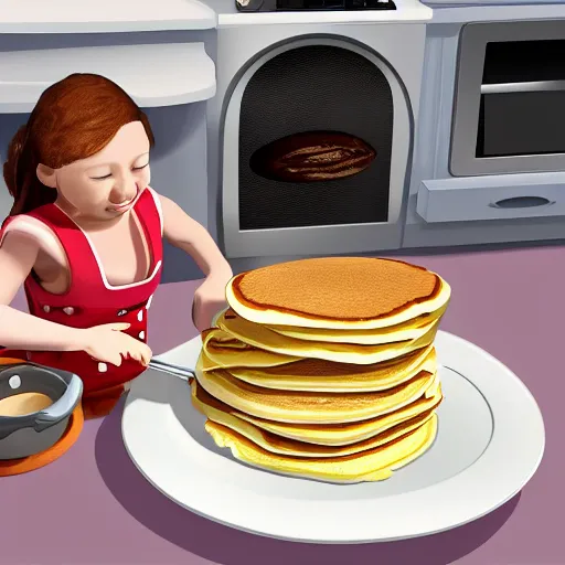 Image similar to dog making pancakes, 8 k, detailed, high quality, realistic