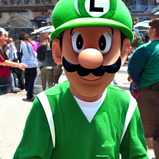 Image similar to luigi as a real person