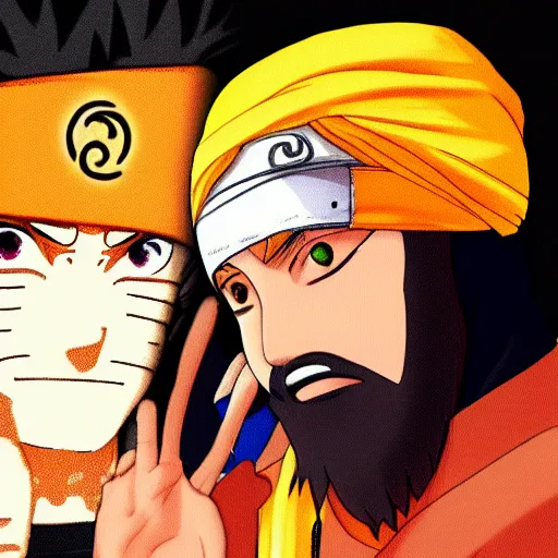 Image similar to naruto as a religious sikh