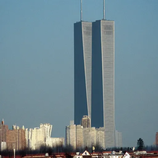 Image similar to twin towers hit by planes