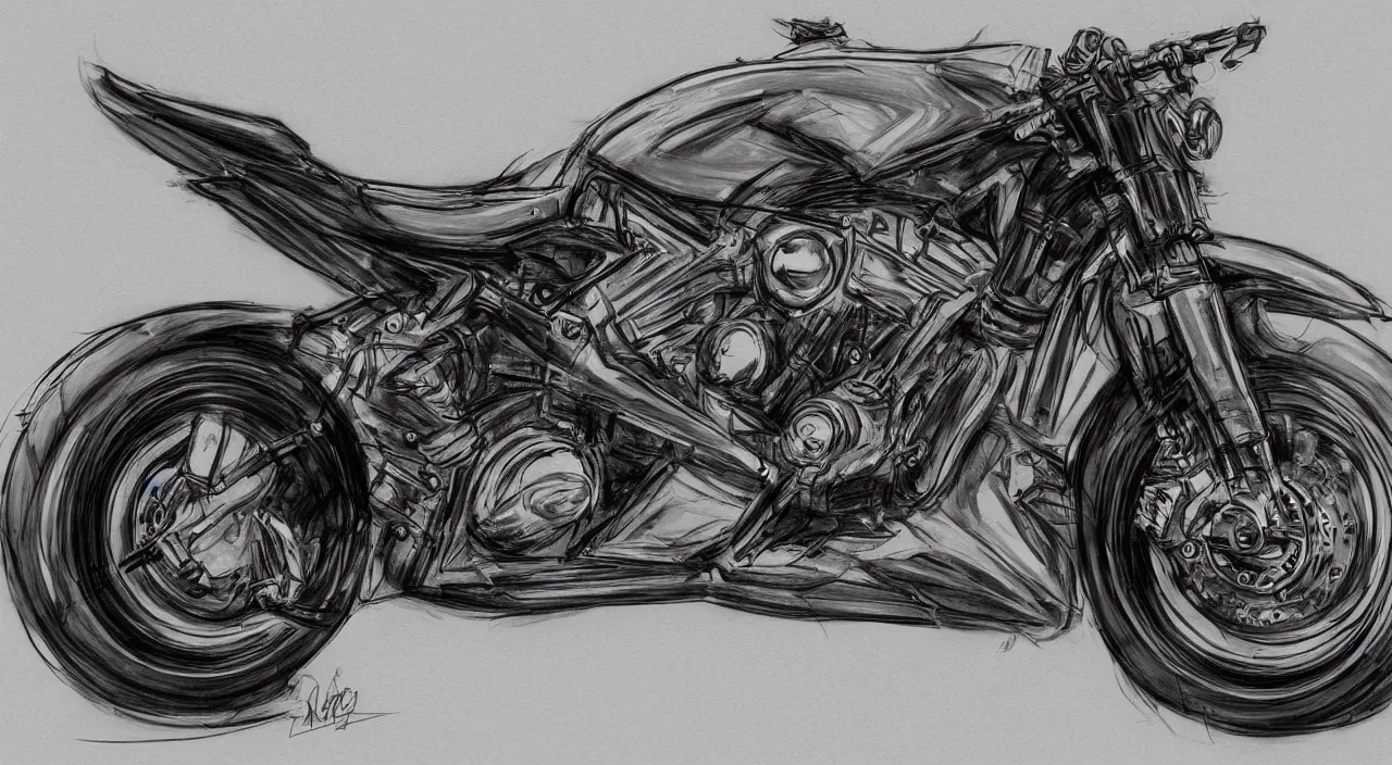 Image similar to motorcycle sketch concept art, high detail, high definition, 8k,