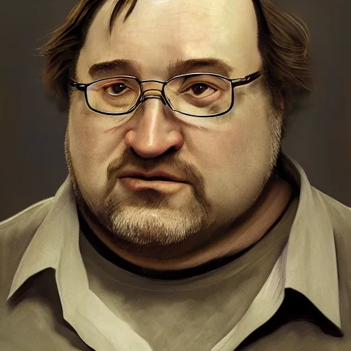 Gabe Newell Portrait by freddre on DeviantArt