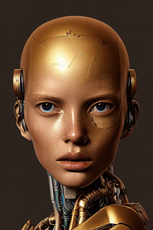 Prompt: beautiful portrait of a teen robot, intricate, dystopian, biopunk, extremely detailed, digital painting, sculpted in zbrush, artstation, concept art, smooth, sharp focus, illustration, chiaroscuro, soft lighting, golden ratio, rule of thirds, fibonacci, incredible art by Stanley Artgerm Lau and Greg Rutkowski, composition by mike mignola and Simon Stalenhag,